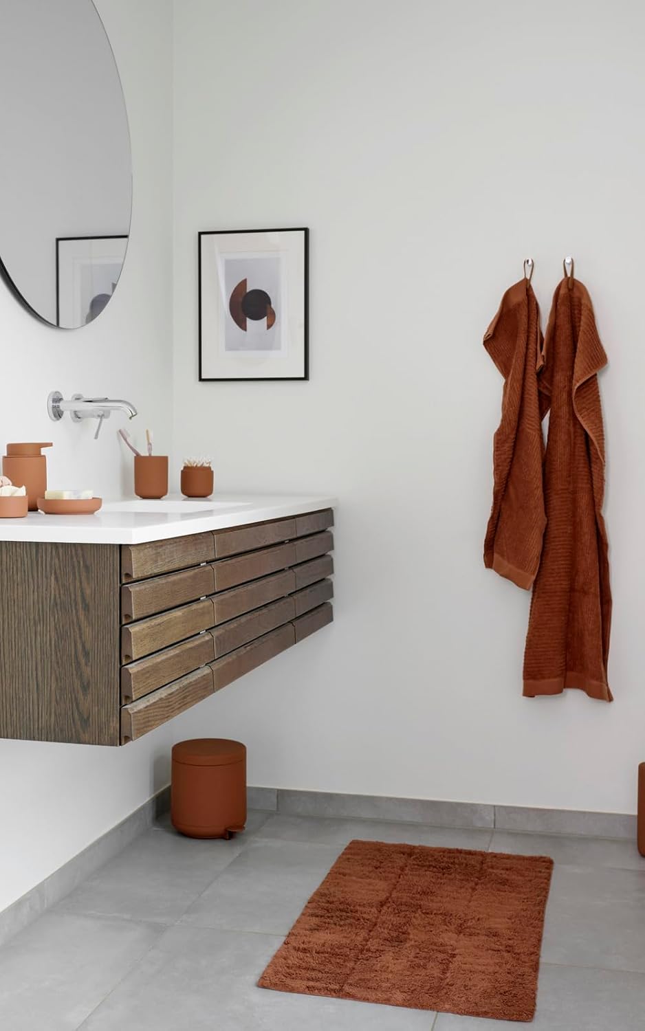 Zone Denmark 31547 Ume Terracotta Pedal Bin, 2-Piece Set