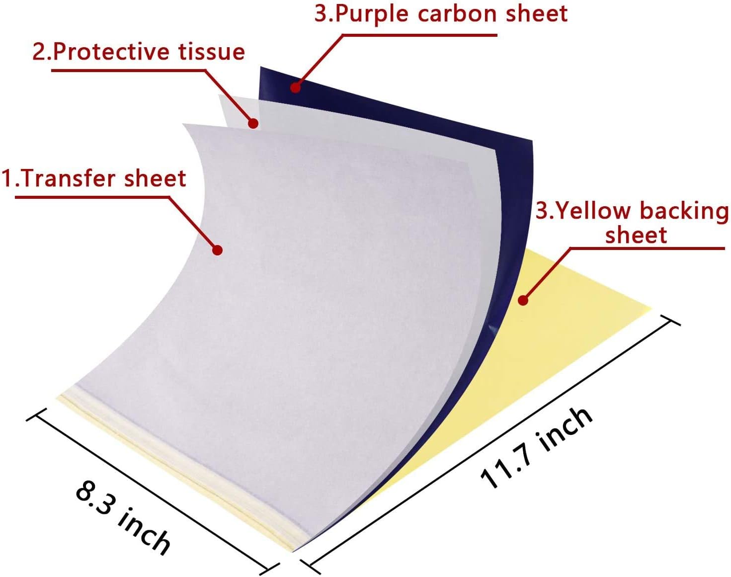 Jconly Transfer Stencils Paper - 20 Sheets Stencils Thermal Stencil Paper 8.5" x 11" Transfer Paper