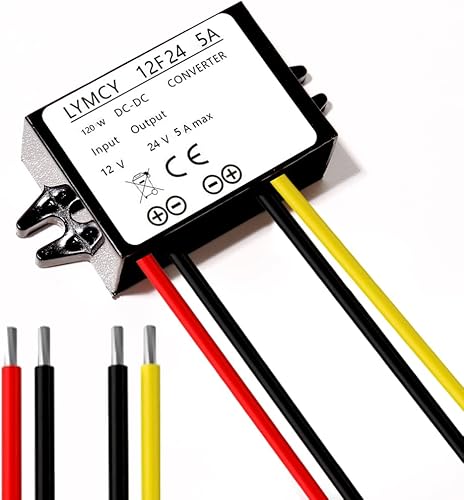 Convertidor DC Boost de 12 V a 24 V, 5 A, 120 W, convertidor elevador de voltaje, módulo de fuente de alimentación impermeable, transformador de
