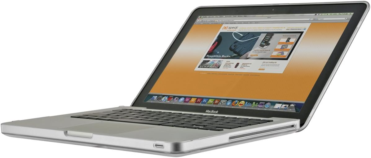 Speck Products MB13AU-SEE-CLR 13-Inch Aluminum Unibody/Black Keyboard See Thru Case for MacBook (Clear)