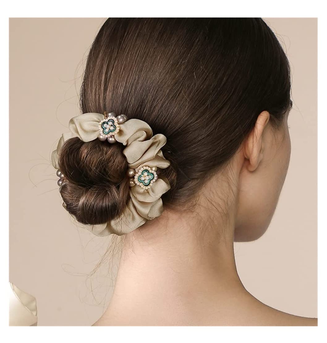 Coleteros Pelo para Cola de Caballo, Coleta De Perlas, Anillo Para El Cabello, Cuerda Para La Cabeza, Banda De Goma De Flores, Accesorios Para El Cabello Para Cola De Caballo Gomas de Pelo Mujer