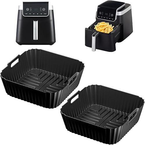 2pcs Silicone Air Fryer Liners for Ninja Air Fryer MAX PRO AF180UK & Air Fryer PRO AF140UK