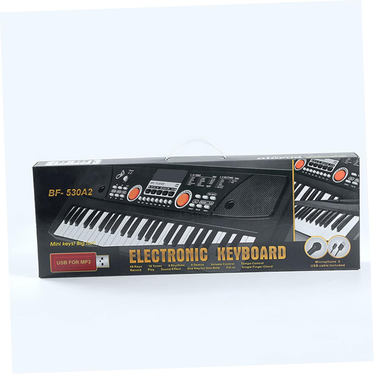 Didiseaon Pianola Elettronica per Bambini con 49 Tasti, Microfono Incluso, Tastiera Musicale Multifunzione in Plastica, Gioco Educativo per Compleanno e Natale