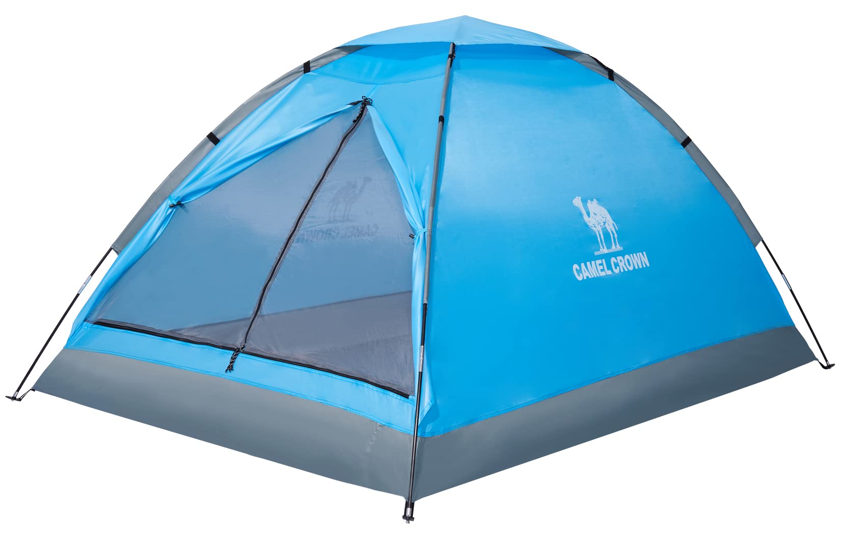 CAMEL CROWN 2/3/4 Person Camping Tent with Removable Rain Fly, Easy Setup Outdoor Tents Water Resistant Lightweight Portable for Family Backpacking Camping Hiking Traveling