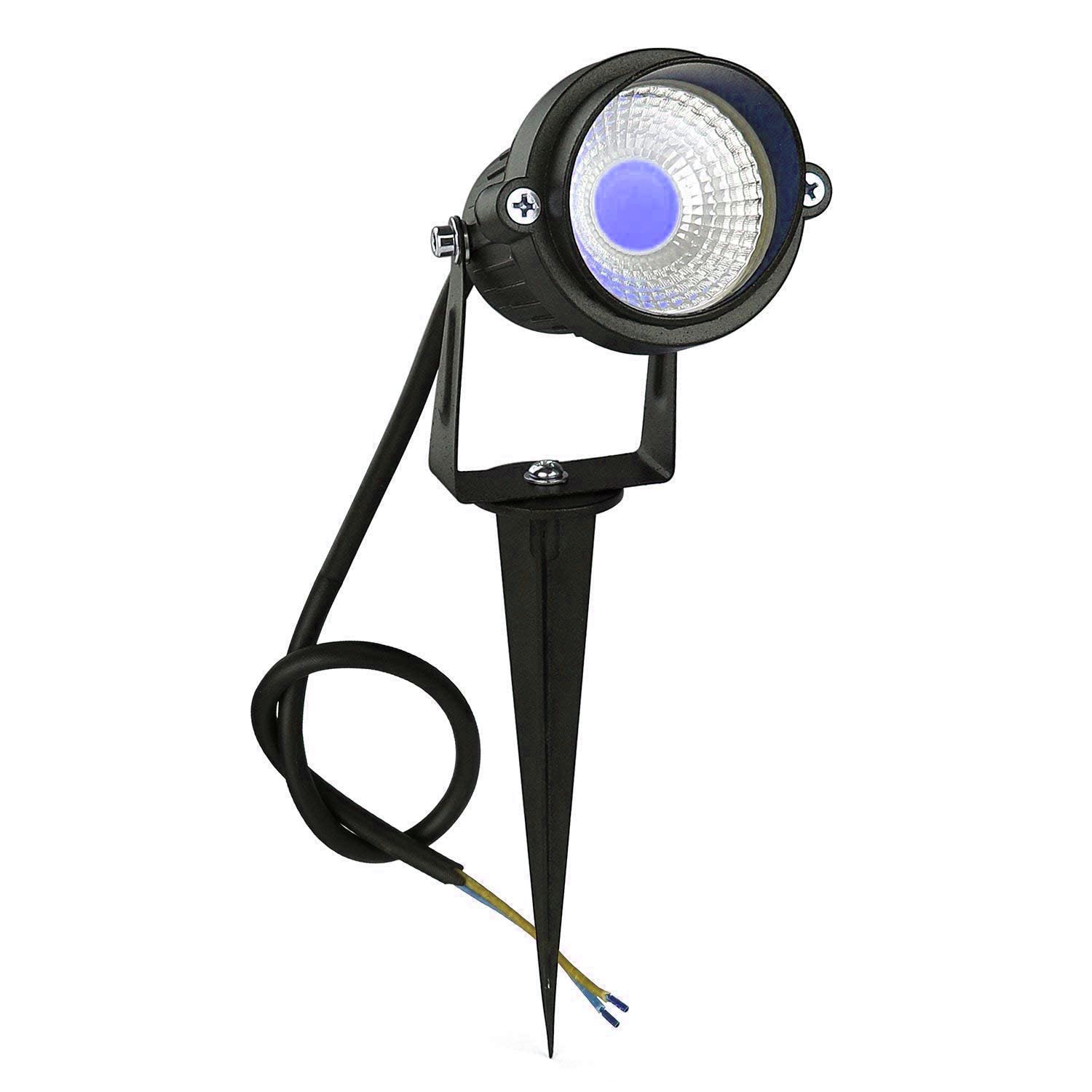 CITRA 6W 240V LED Landscape Spotlight Outdoor Waterproof Path Light Low Voltage Lamp with Spike Stand (Blue)(Glass)