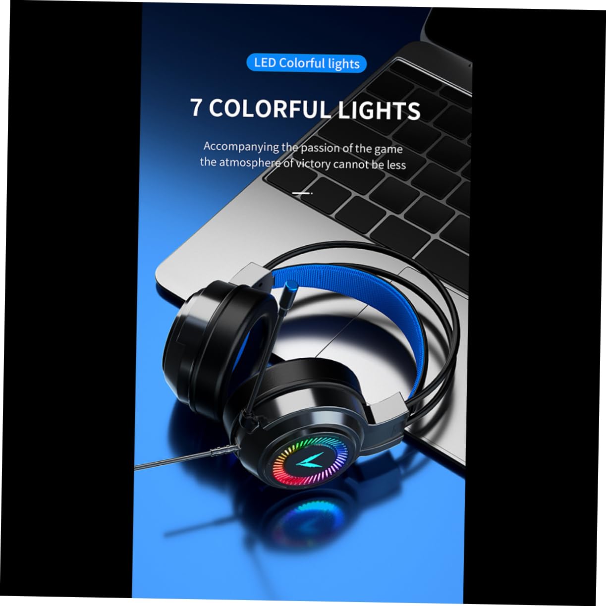Angoily Cuffie da Gaming Cavo 3.5mm, Canale 7.1, Microfono
