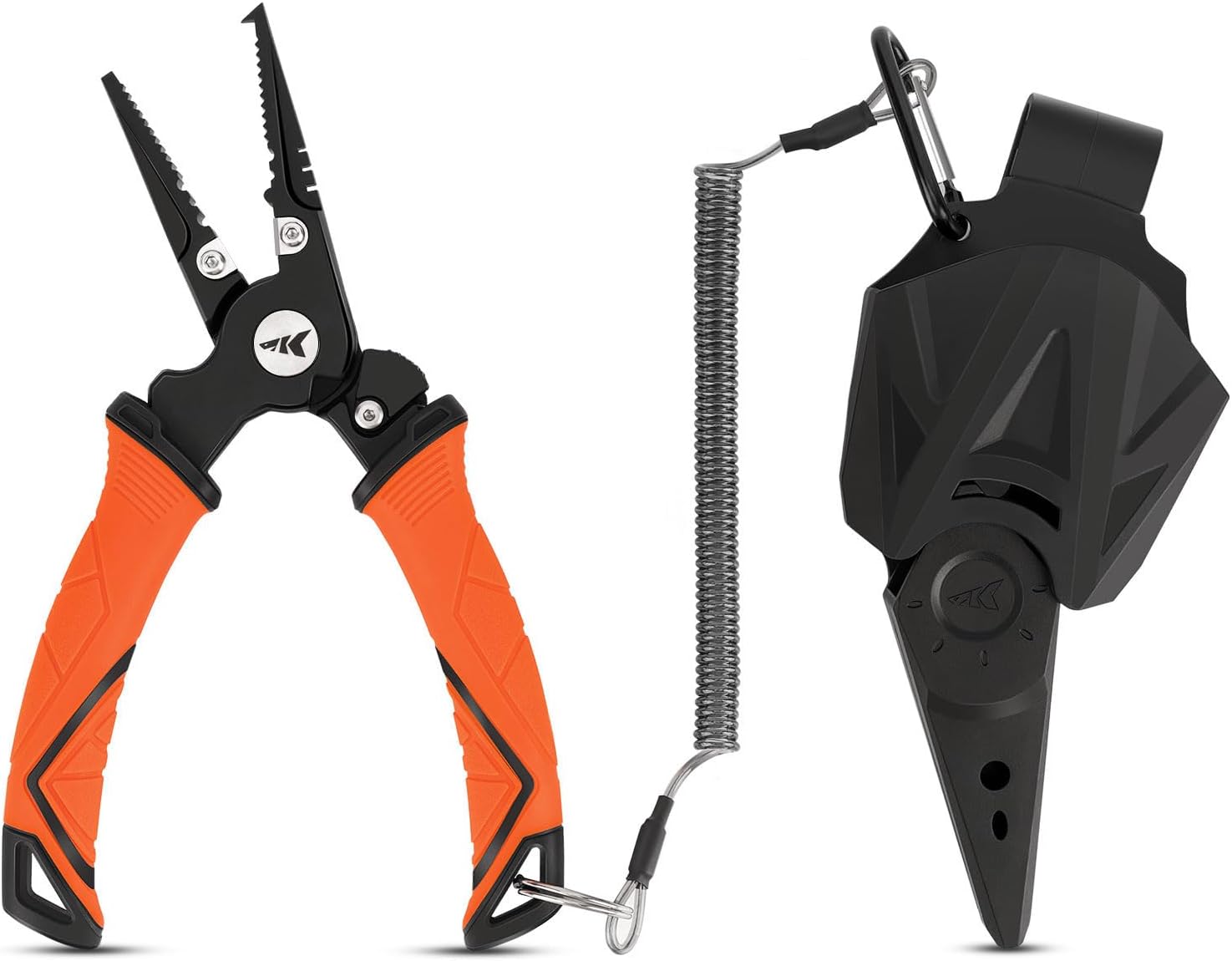 KastKing Paradox Fishing Pliers, Angled Fish Lip Gripper, Saltwater Resistant 420 Stainless Steel Fishing Tools, Fishing Pliers Hook Remover with Ergonomic Handle, Fishing Gifts for Men
