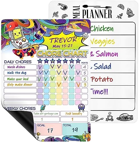Magnetic Dry Erase Menu Board - 17"x12" Meal Planning - View #12