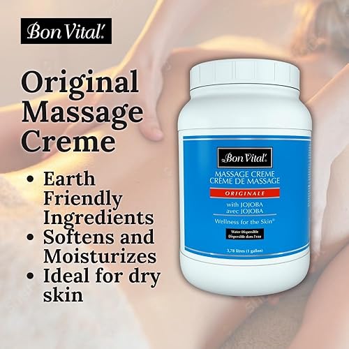 Miniatura 3 de Bon Vital' Crema de masaje original para una base de masaje versátil para relajar los músculos adoloridos y reparar la piel seca, revitalizar la