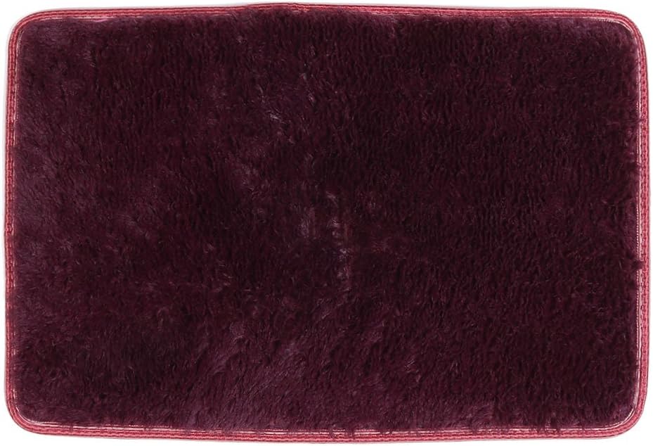 Ruilogod Plush Home Living Room Anti- Carpet Floor Mat Rug Doormat 60 x 40cm Burgundy (id: 67d CFC f0c a8f 82b