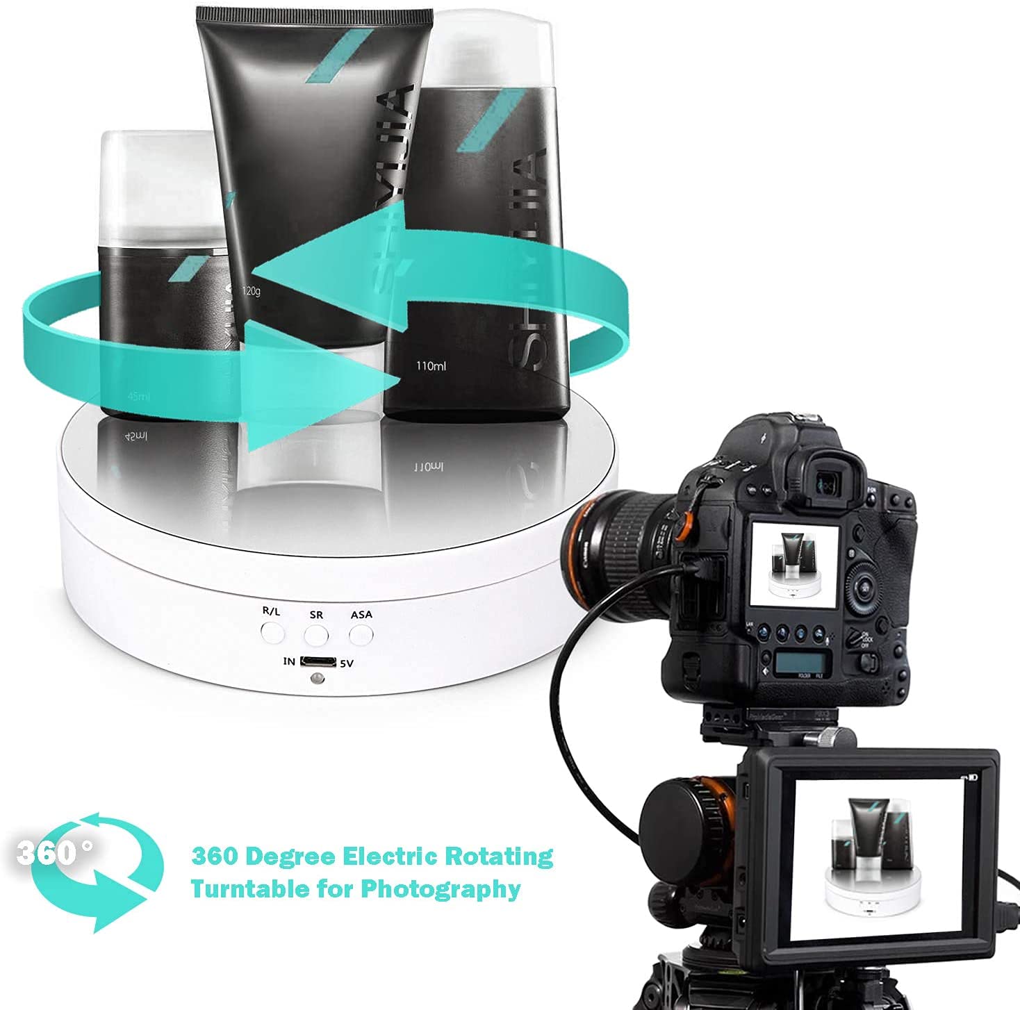 Buy eWINNER Photography Props 360 degree Motorized Turntable Show Case