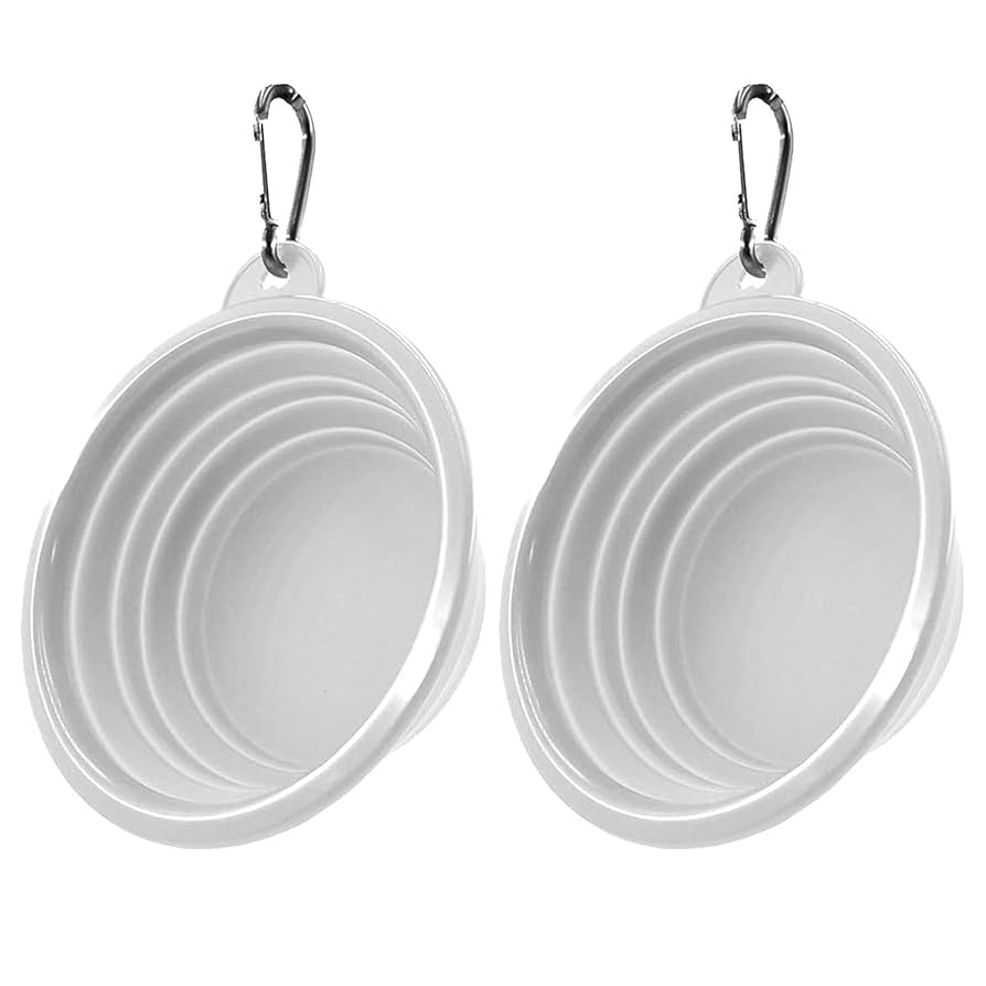 Amazon | 2個 折りたたみ式 犬猫用ボウル ペット食器 ペット皿