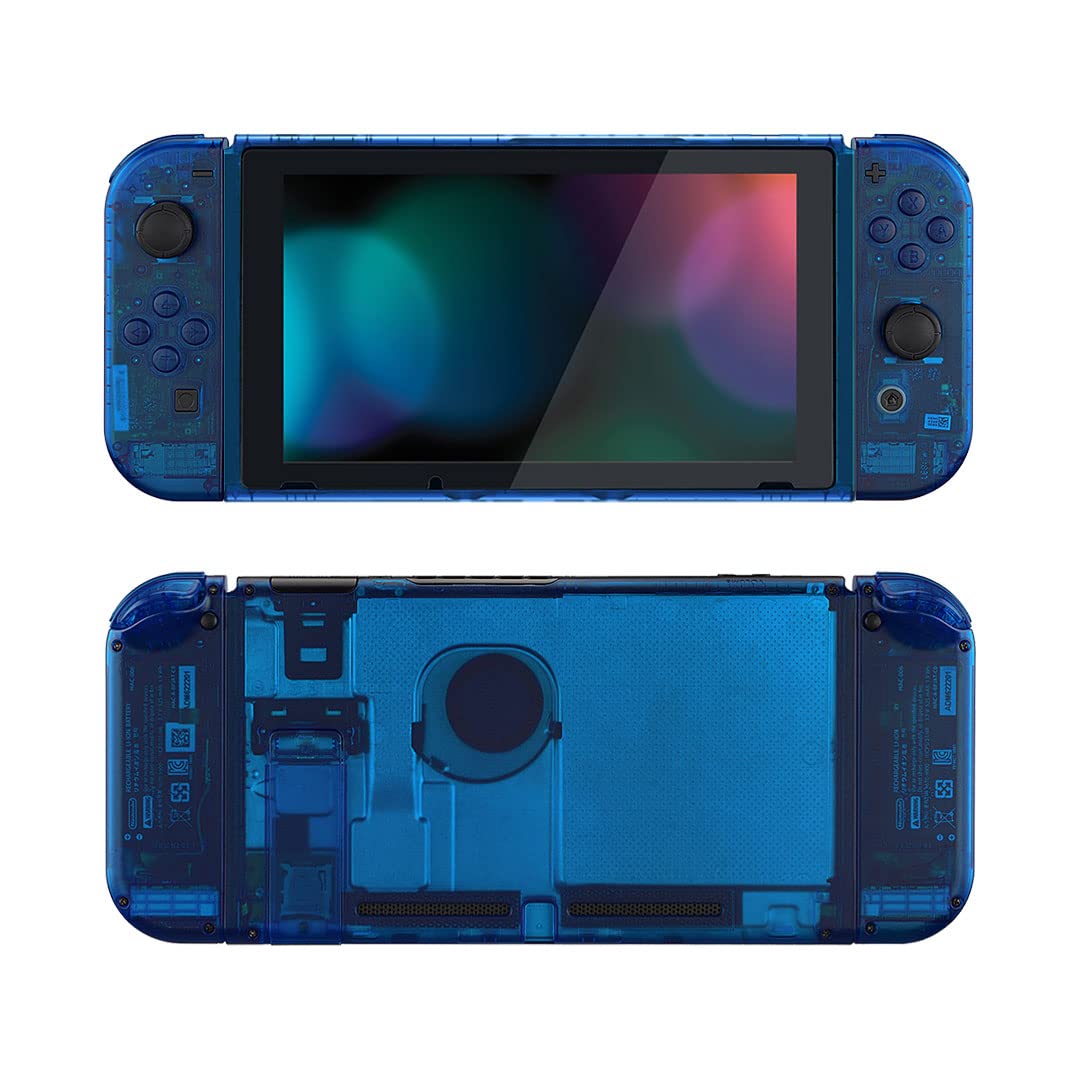 Nintendo Switch NS switch Atmost Amazon.com: eXtremeRate Clear Blue Front Back Plate for Nintendo