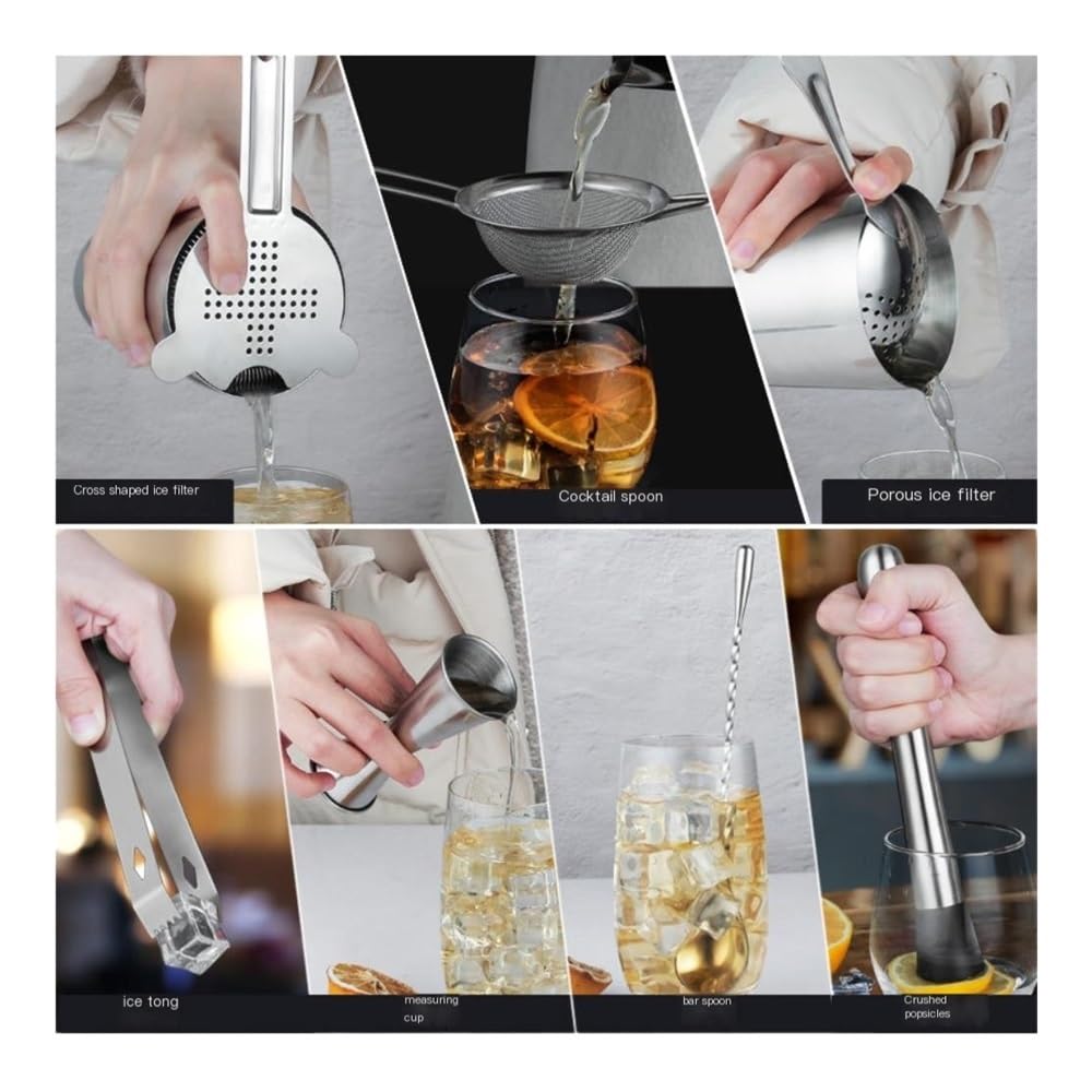 Shaker à cocktails Ensemble de 10 shakers Boston - Outils à cocktail en acier inoxydable for barmans