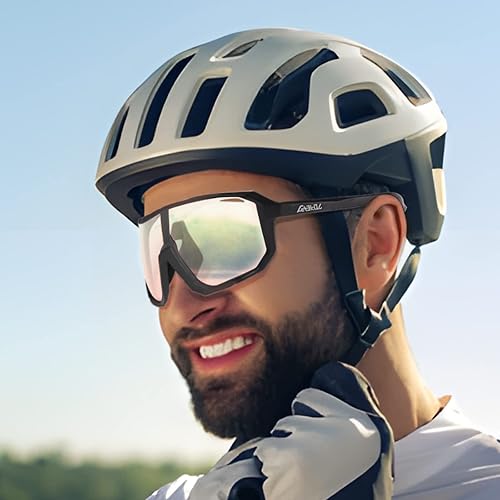 Miniatura 8 de GAEKOL Gafas de ciclismo fotocromáticas, lentes de sol para bicicleta de montaña para hombres y mujeres, transparentes, MTB para montar en
