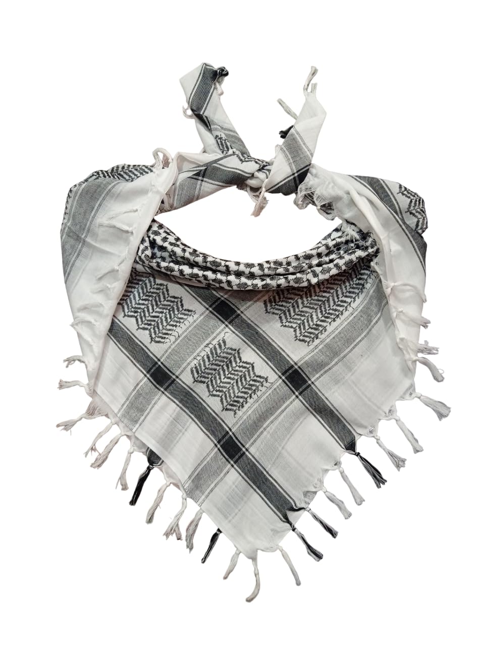 Woven Cotton Blend Men Scarf Military Shemagh Tactical Desert Keffiyeh Scarf Neck Head Scarf-image-4