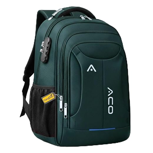 Mochila Bolsa Masculina Feminina Notebook Reforçada Semi Impermeável Cadeado Executiva Escolar Faculdade Trabalho Viagem Resistente Cabo De Aço Saída Usb SAÍDA Fone DE OUVIDO (Verde)
