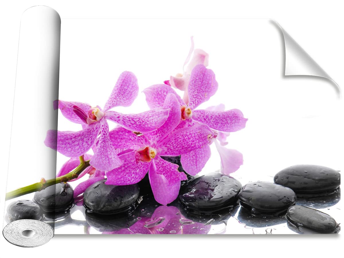 Papier Peint Orchidée Rose pour Métamorphoser Votre Salon avec Tulup 104x70