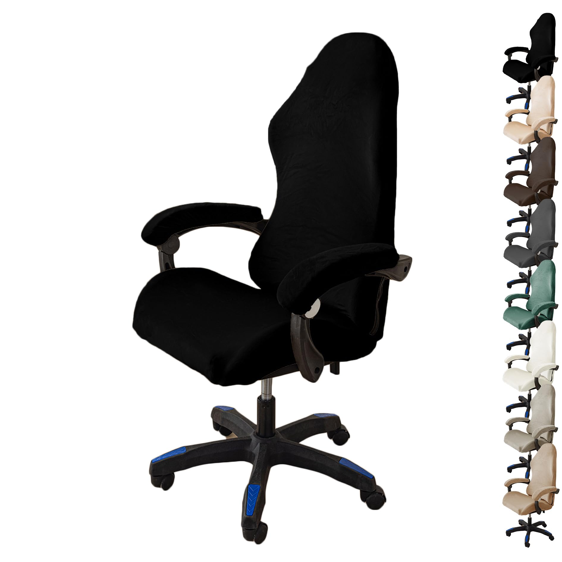 KCCRHIN Fundas para Sillas De Juego Terciopelo Fundas De Sillas De Oficina Fundas Elásticas para Silla De Juego Fundas Silla Giratoria Ergonómicas Protector para Silla De Ordenador,A 1pcs