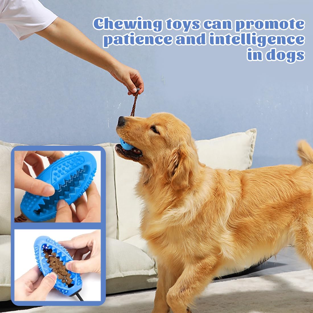 Gioco Cani, Gioco di intelligenza, Giocattoli da Masticare per Cani Giocattoli, Bastoncino per La Pulizia dei Denti in Gomma Resistente, Ideale per la pulizia dei denti e cani di tutte le taglie
