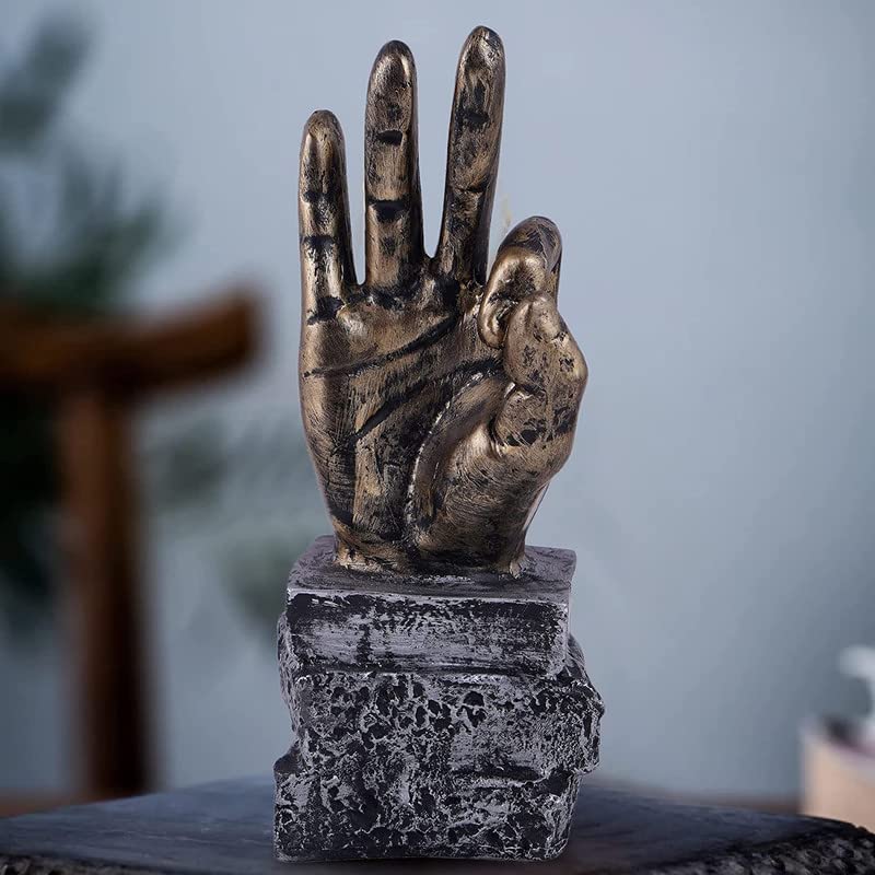 Sculpture de signe à main pour combler un espace vide sur une étagère