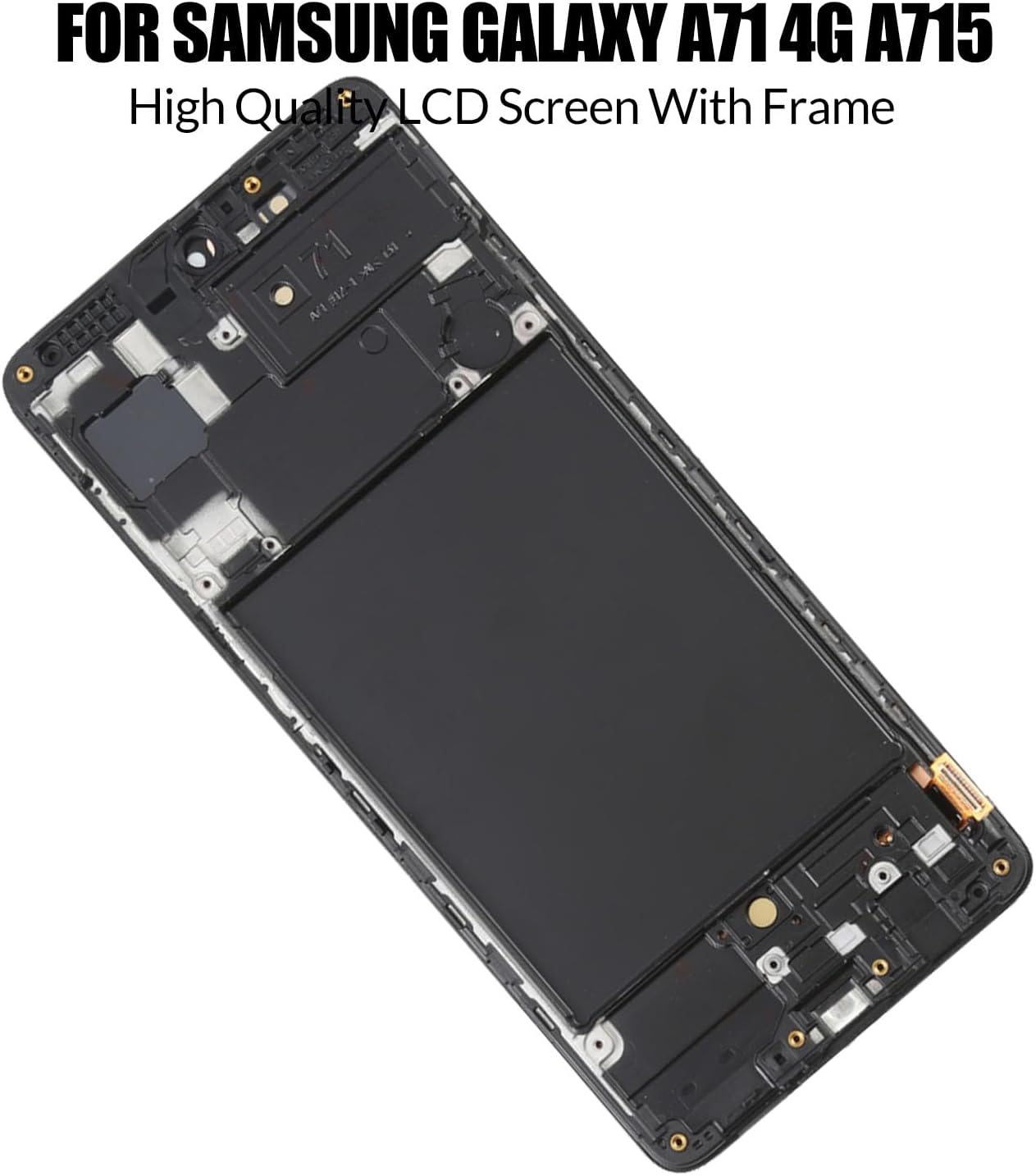 Replacement for Samsung Galaxy A71 LCD Screen with Frame INCELL for Samsung A715 A715F Touch Screen Digitizer Assembly SM-A715F/DS A715W Internal LCD Display with Repair kit（No Fingerprint Function）