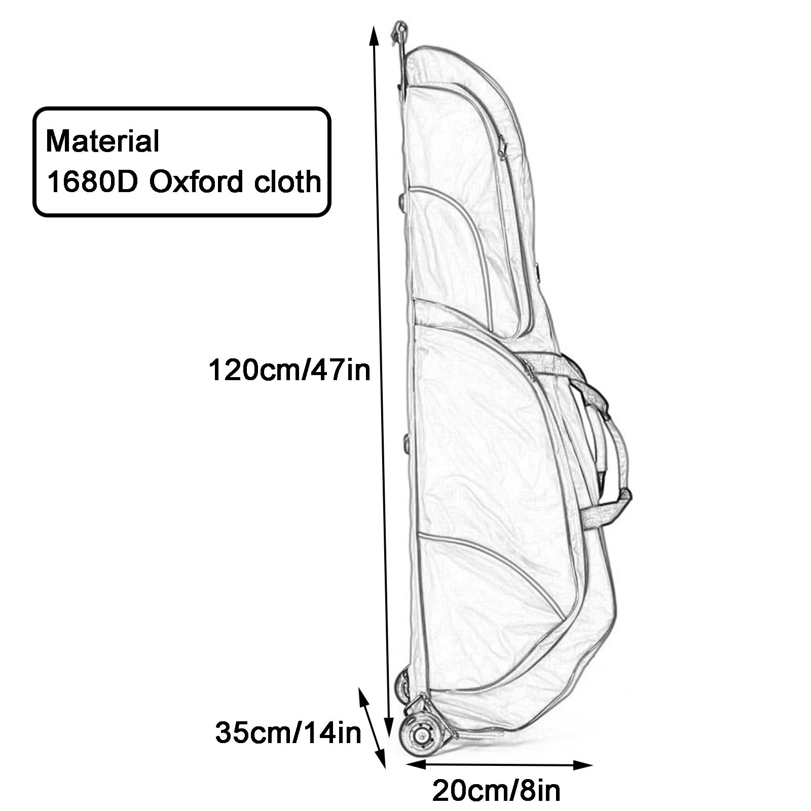 Bolsa Pequeña con Ruedas para Esgrima, Bolsa de Espada para Máscara, Espada y Traje, Equipo de Esgrima, Tela Oxford Impermeable 1680D, Esgrima Bolsa Portátiles Universales(Black)