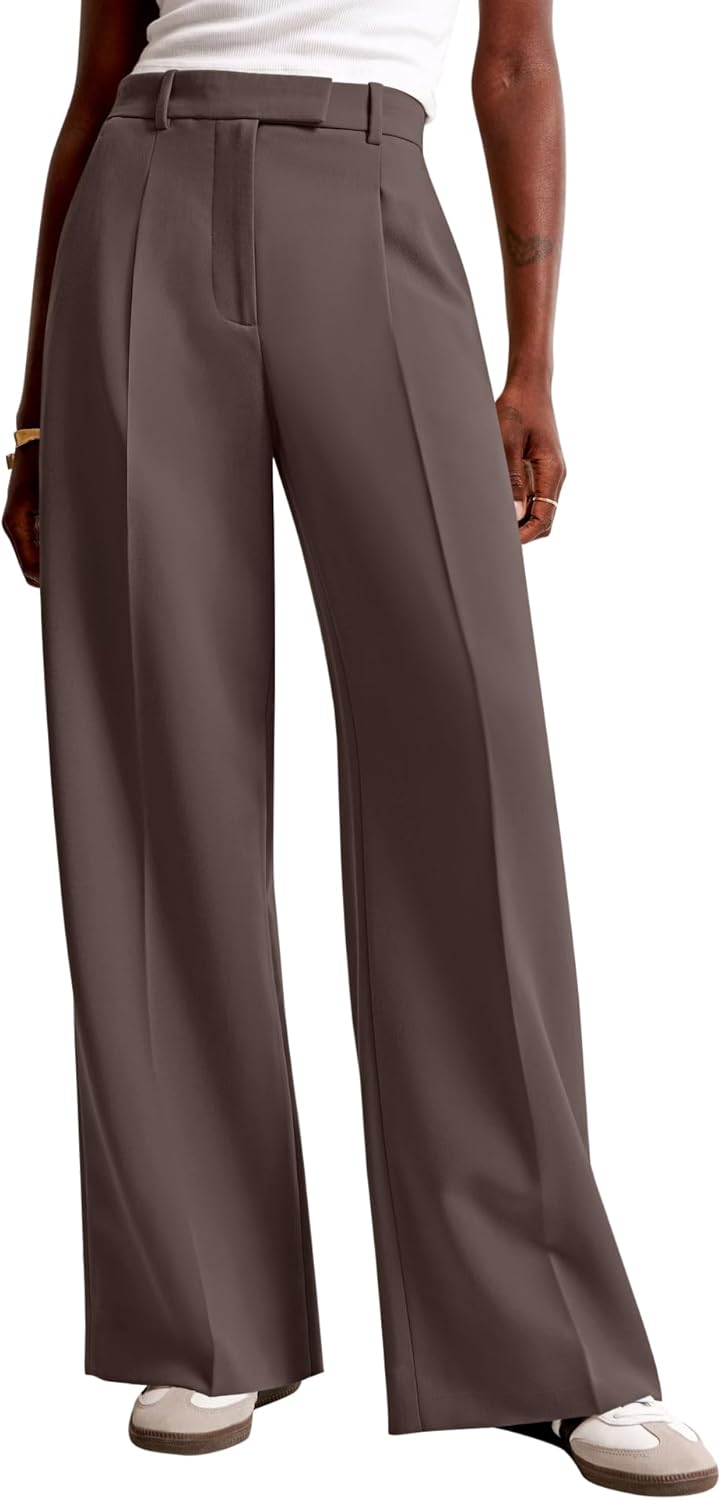 NIMIN Women Wide Leg Pants High Waisted Business Casual Work Trousers Dressy Pants with Pockets