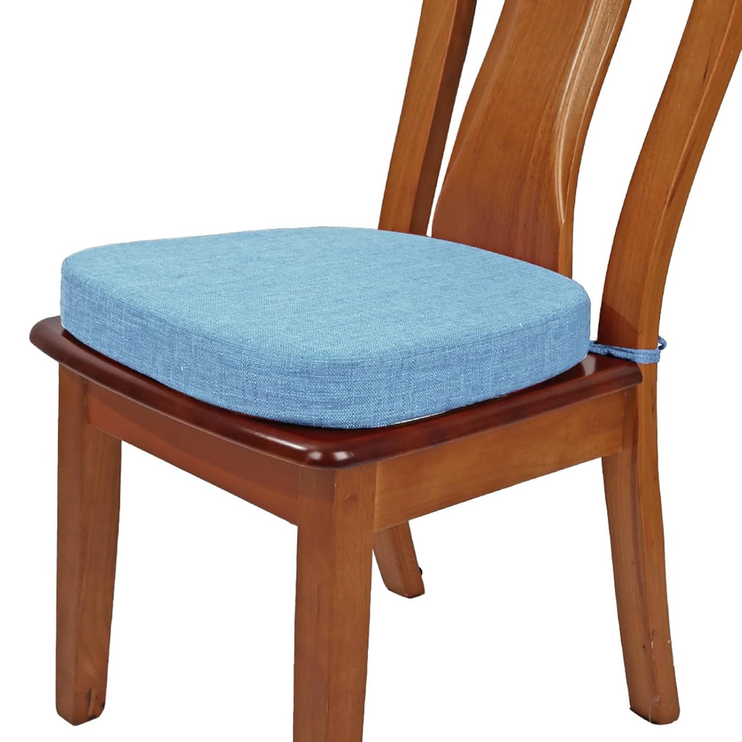 Holomaalahi Light Blue Pillow For Chair 40X40x8cm Chair Pads For Dining Chairs With Ties & Removable Cover