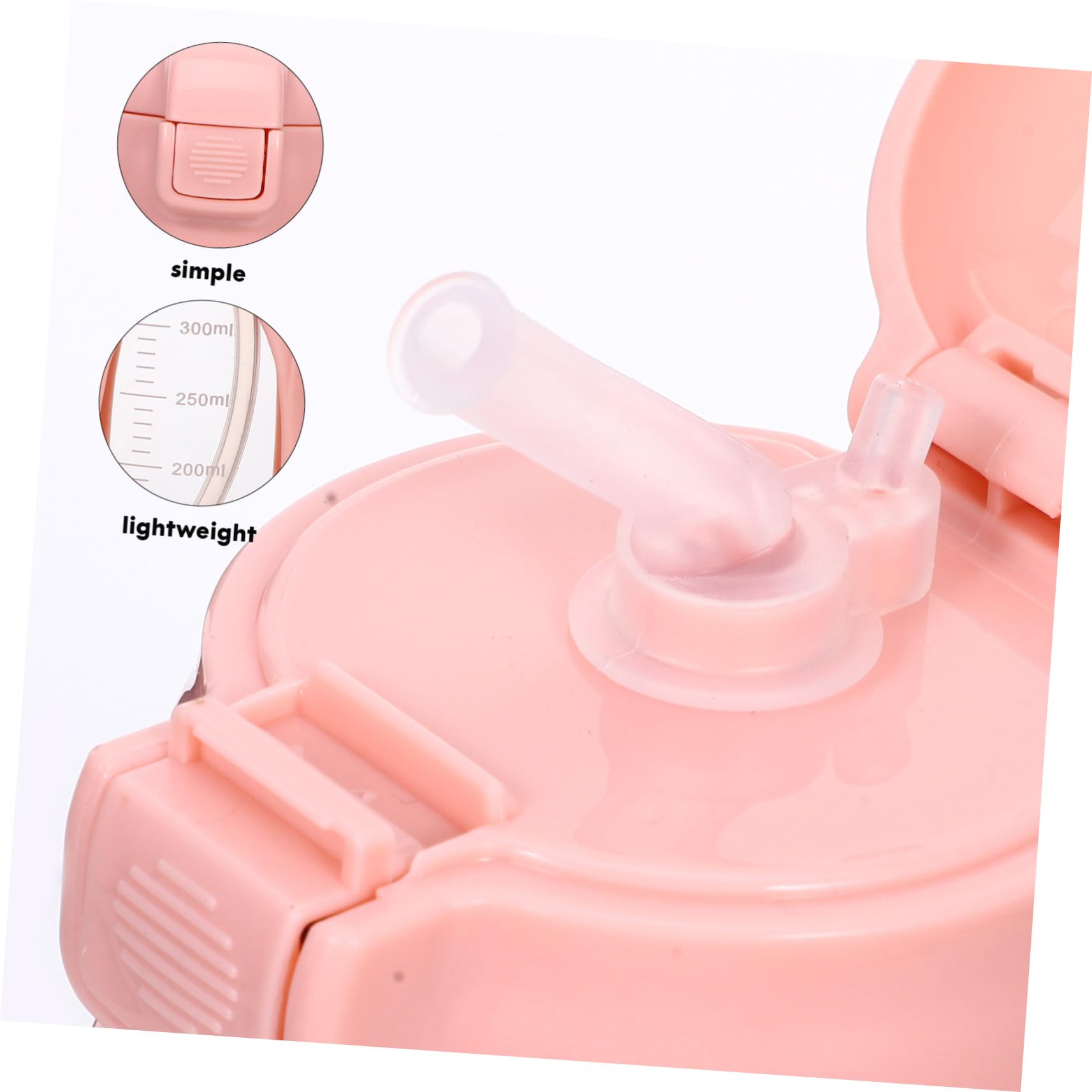 Gourde de Sport Portable en Verre 380ml Rose Paille