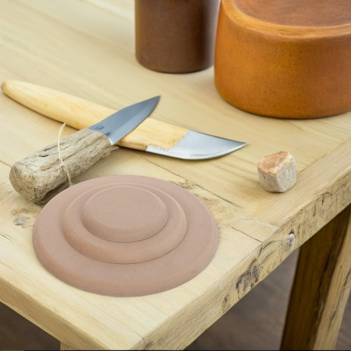 Alasum 3 Piezas De Cuencos De Arcilla Para Manualidades //'' Herramientas Sin Terminar O Para Prensar Proyectos De Hundimiento Redondos Hechos A Mano, Construcción A Mano, Moldes De