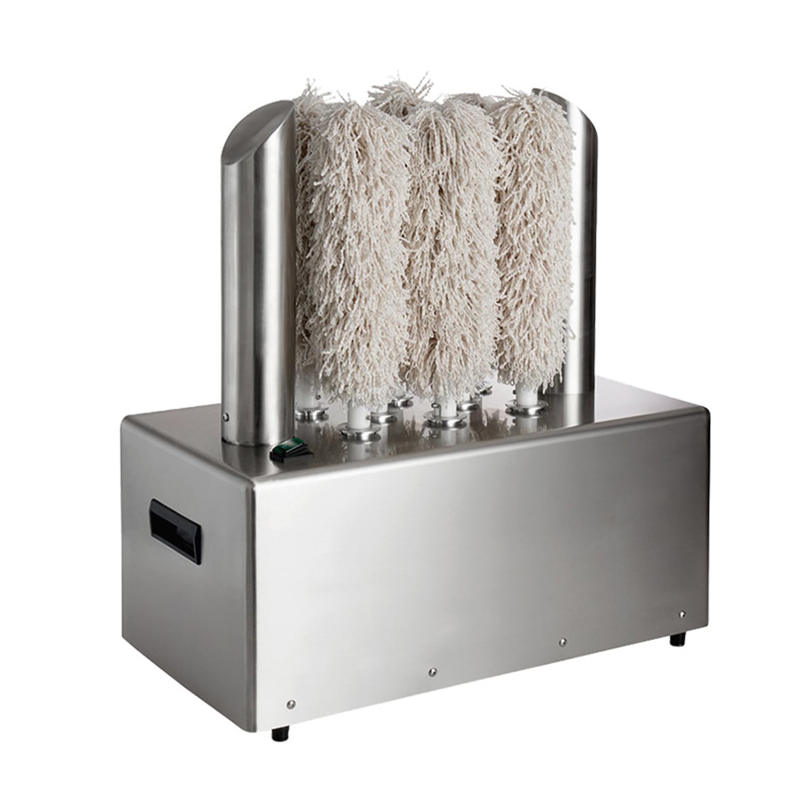 ZHJOPP Commercial Glass Polishing Machine with Air Drying, High-Speed Cup Polisher for Bars and Restaurants (8heads)