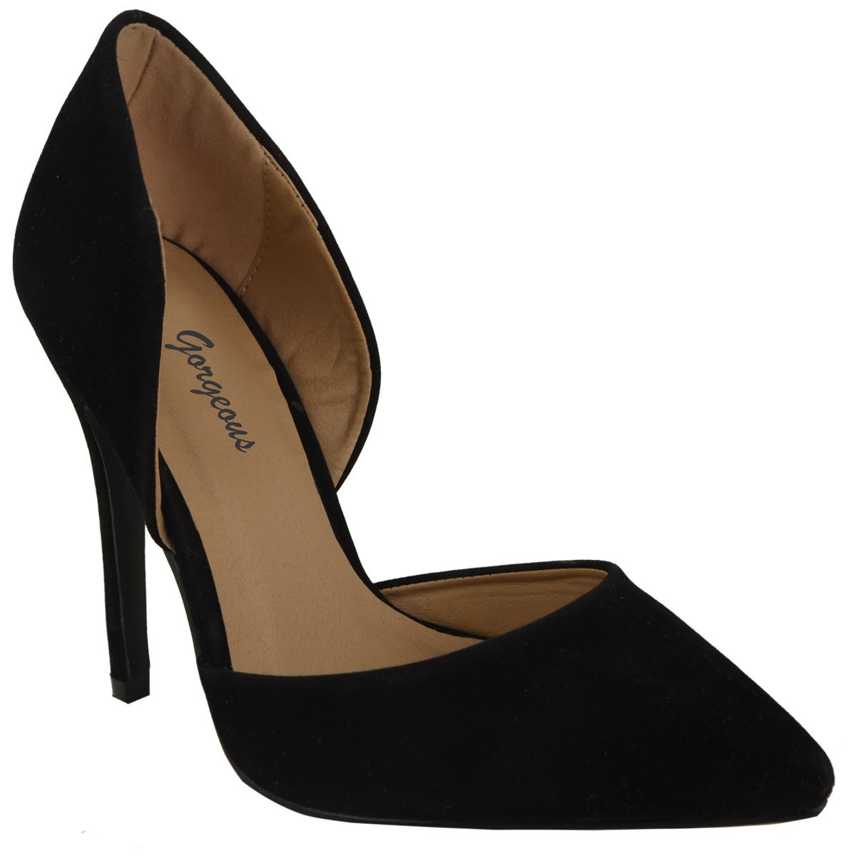 Fashion Thirsty Womens High Heel Court Shoes Cut Out Smart Office Work Stiletto Pumps Size