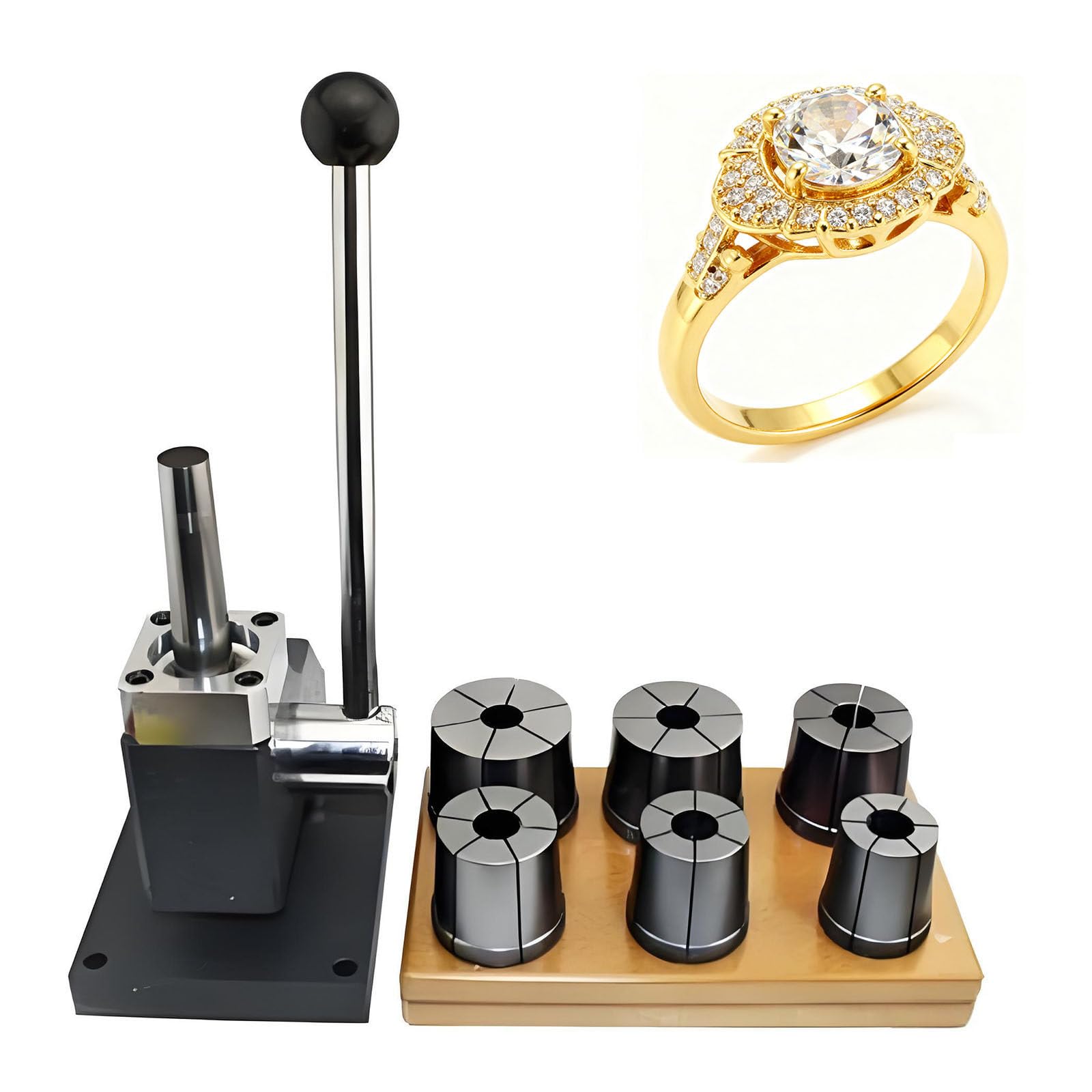 FBJAMZ Heavy Duty Bracelet Stretcher Tool,Alloy Expander Mandrel with 6 Plates for Jewelry Resizing, Essential for Jewelry Repair and Design