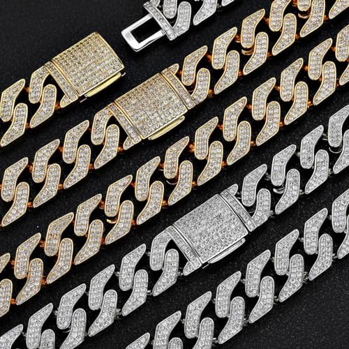 Chaîne cubaine Miami pour homme de 16 mm de large