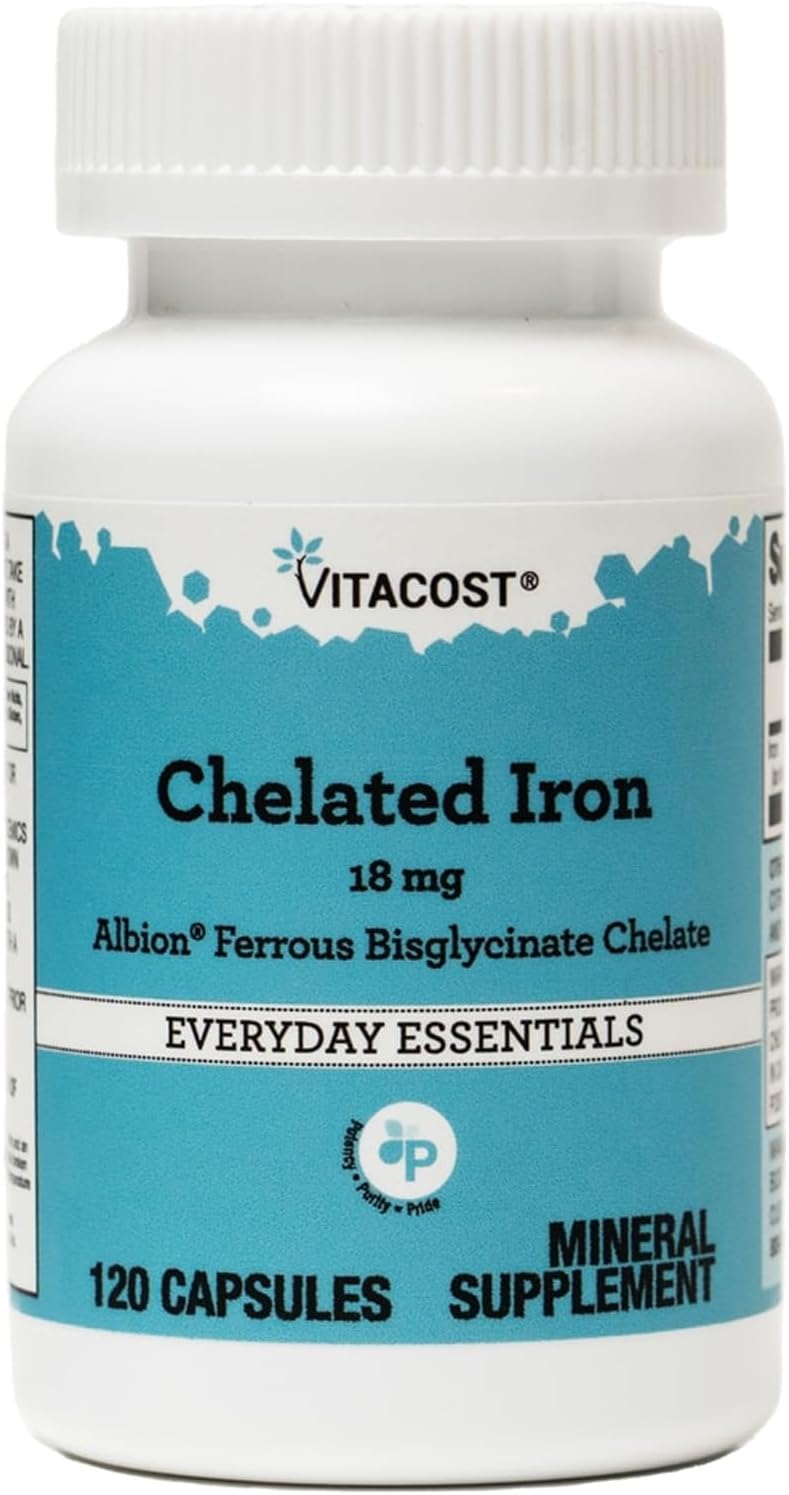 Vitacost Ferrochel Iron - 18 mg - 120 Capsules
