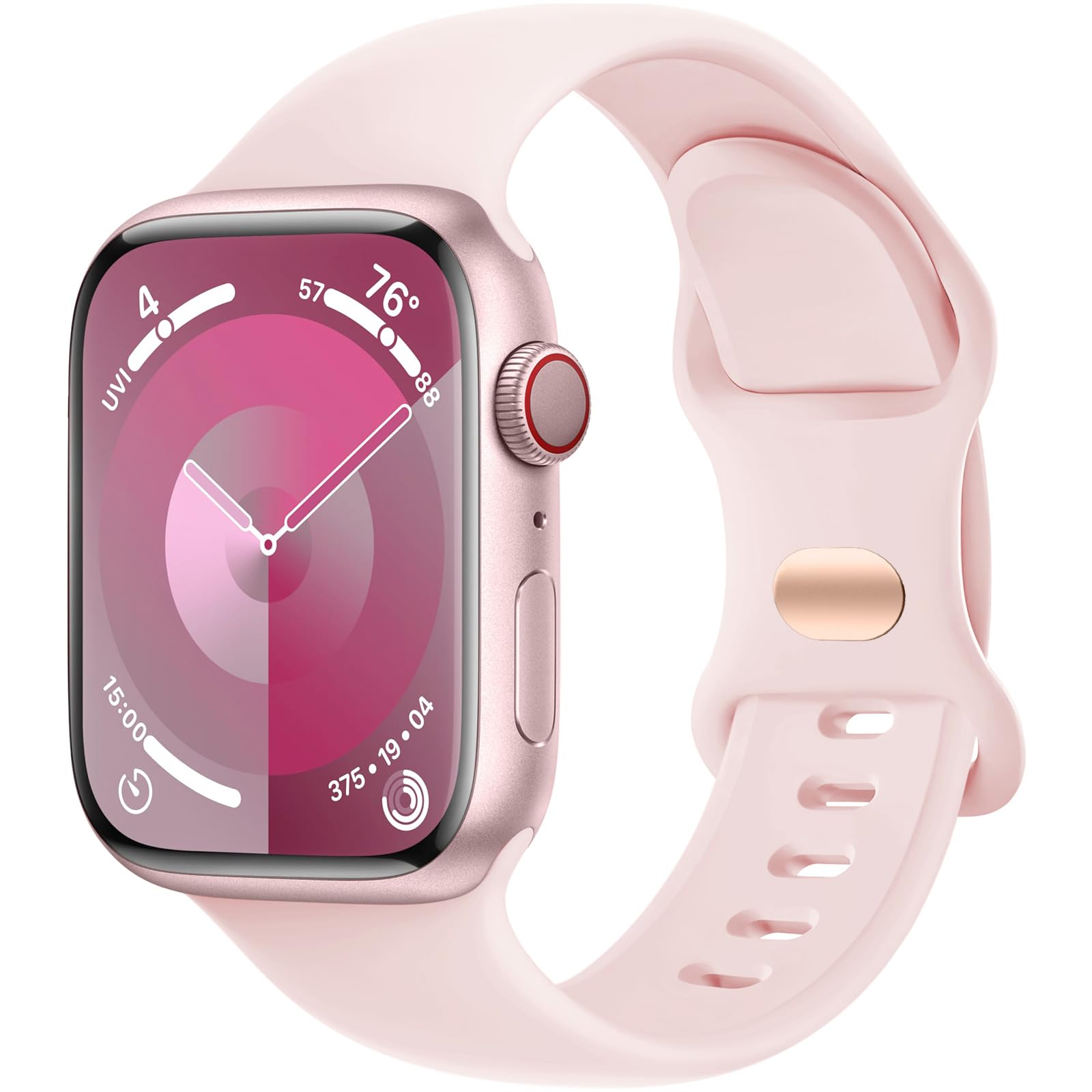 DaQin Sport Band Compatible with Apple Watch Bands 40mm 41mm 42mm 44mm 45mm 46mm 49mm 38mm Women Men, Soft Silicone Waterproof Wristband Strap for