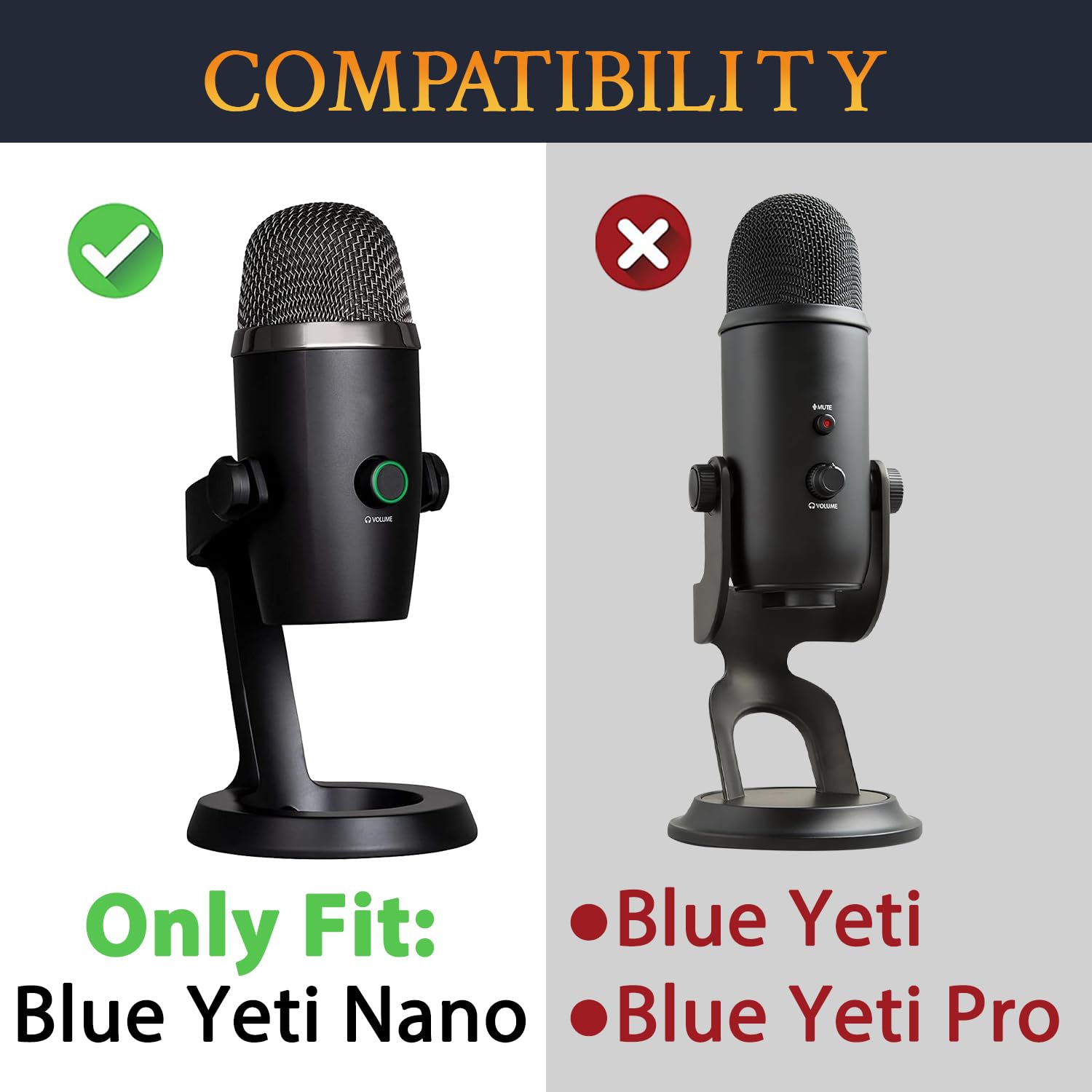 SOULWIT 2Pcs Microphones Pop Filter for Logitech for Creators Blue Yeti Nano USB Microphone Protective Mic Cover Windscreen Foam - Image 2