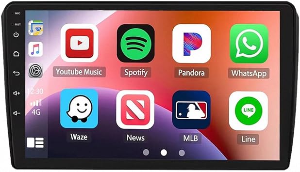 Car Play Screen for Audi A6 C7 A7 2012-2018 with Bluetooth/Fm/Aux, Support Mirror Link/Gps Navigation/Voice Control Car Audio Receivers, 4 Core 1G+16G
