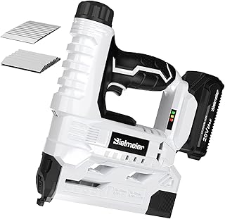 BIELMEIER 20V Nail Gun Battery Powered, 18 Gauge 2 in 1 Upgraded Cordless Brad Nailer Stapler for Upholstery and Carpentry, Electric Staple Gun Include 2.0Ah Battery, 1550 Pcs Staples and Nails