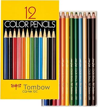 Tombow CQ-NA12C Colored Pencils NA 12 Colors in Paper Box