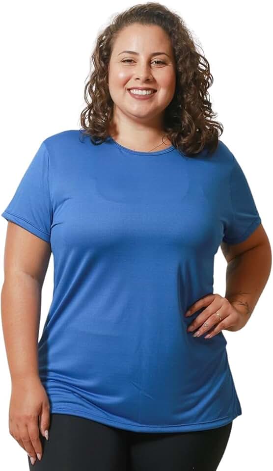 Roupa De Academia Feminino Blusa Dry Fit Plus Size Tapa Bumbum Comprida Blusinha Básica Sobre Legging Camiseta Tamanho Grande Soltinha Moda Fitness