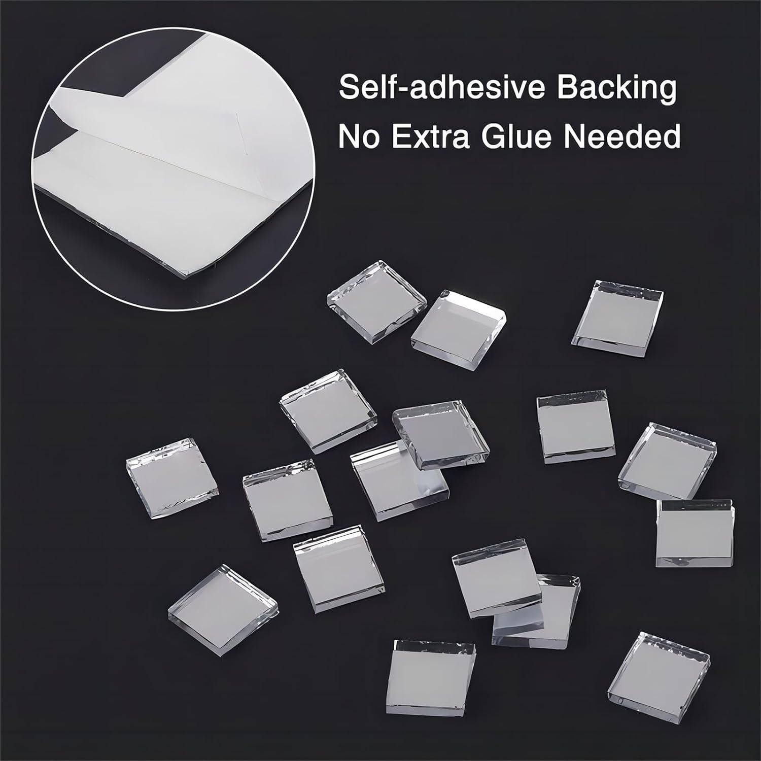 3600 Stuks Spiegel Mozaïek Tegels Vierkante Stickers Glitter Glas Zelfklevend Kerst Knutsel Decoratie Hobbymozaiektegel