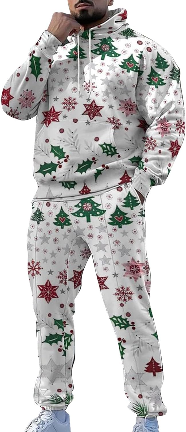 Mens Christmas Tracksuit Set Xmas Holiday Drawstring Kuwait Ubuy