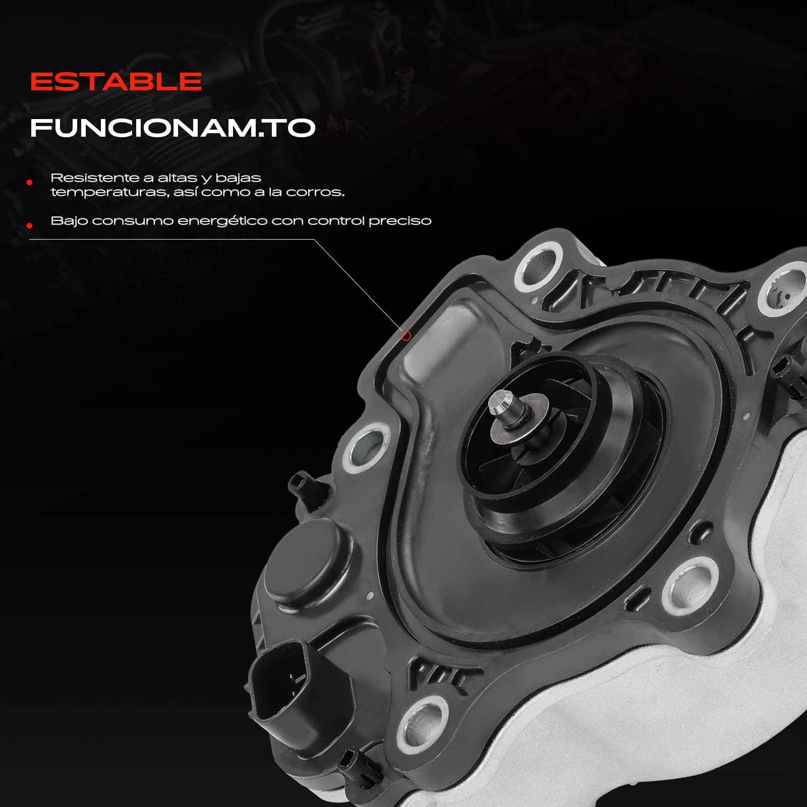 Frankberg Bomba de agua refrigeración del motor eléctrica gasolina | 161A039015; Compatible con: Yaris Box/Hatchback P13, CT ZWA10, Prius W3, A.u.r.i.s E18, Yaris P13