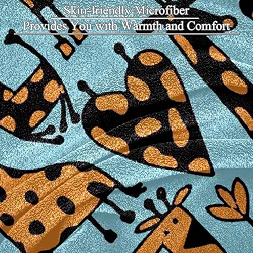 Couverture de lit moelleuse style dessin animé girafe - 3