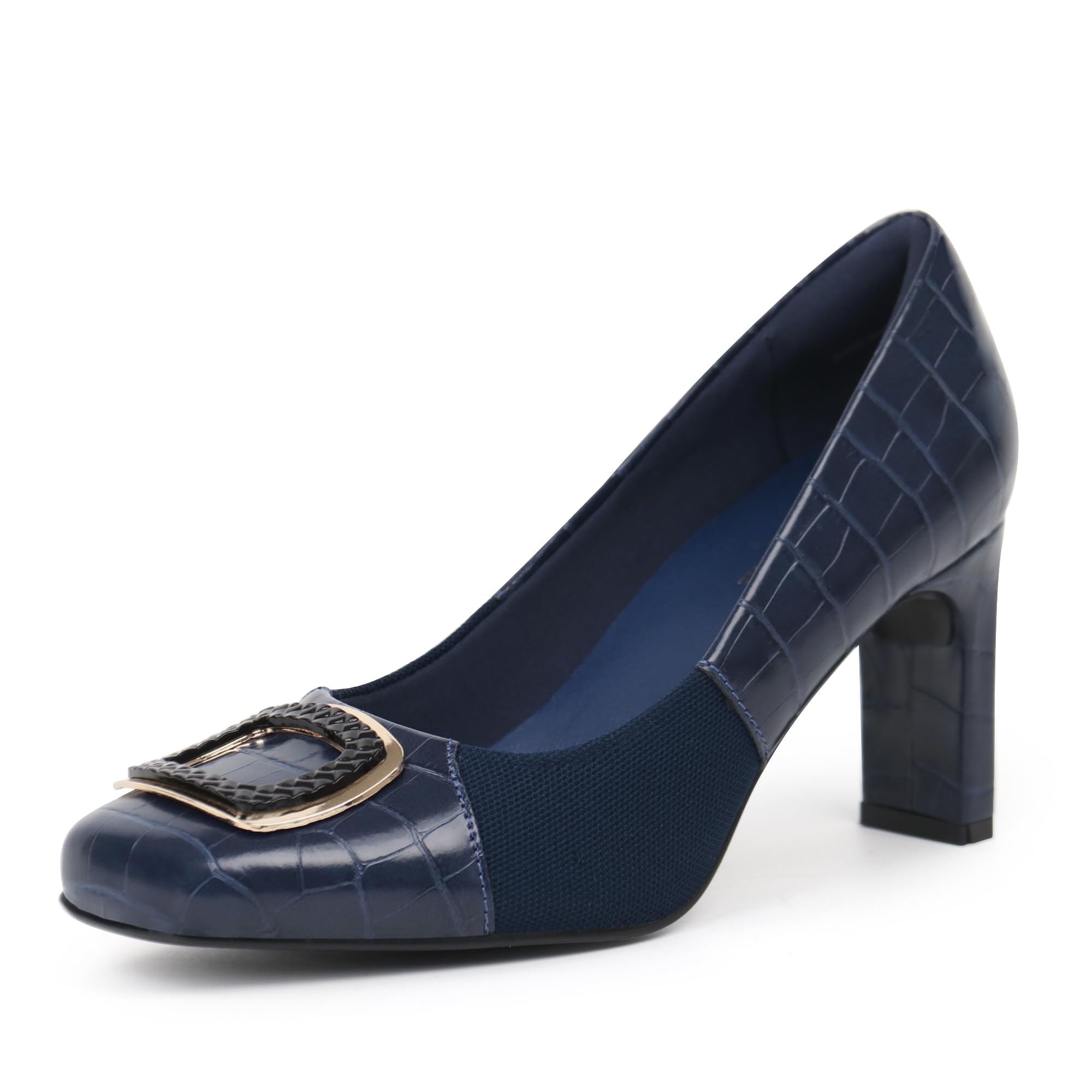 benassal Women Dress Pumps Orthotic Heels Orthopedic Bunion Shoes (5,Navy)