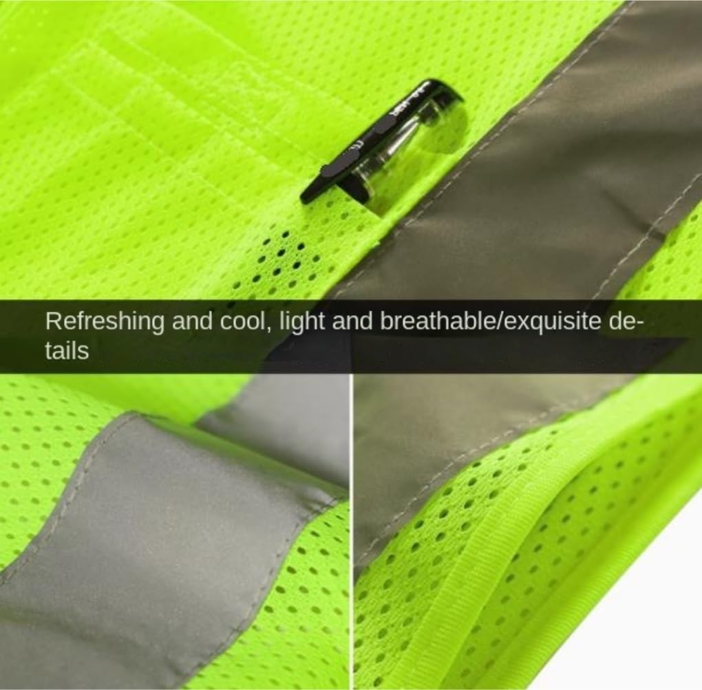 Chaleco De Seguridad Chaleco Voluntario Unisex con Cremallera Y Tiras Reflectantes Reflectante Reflectantes Chaleco De Trabajo