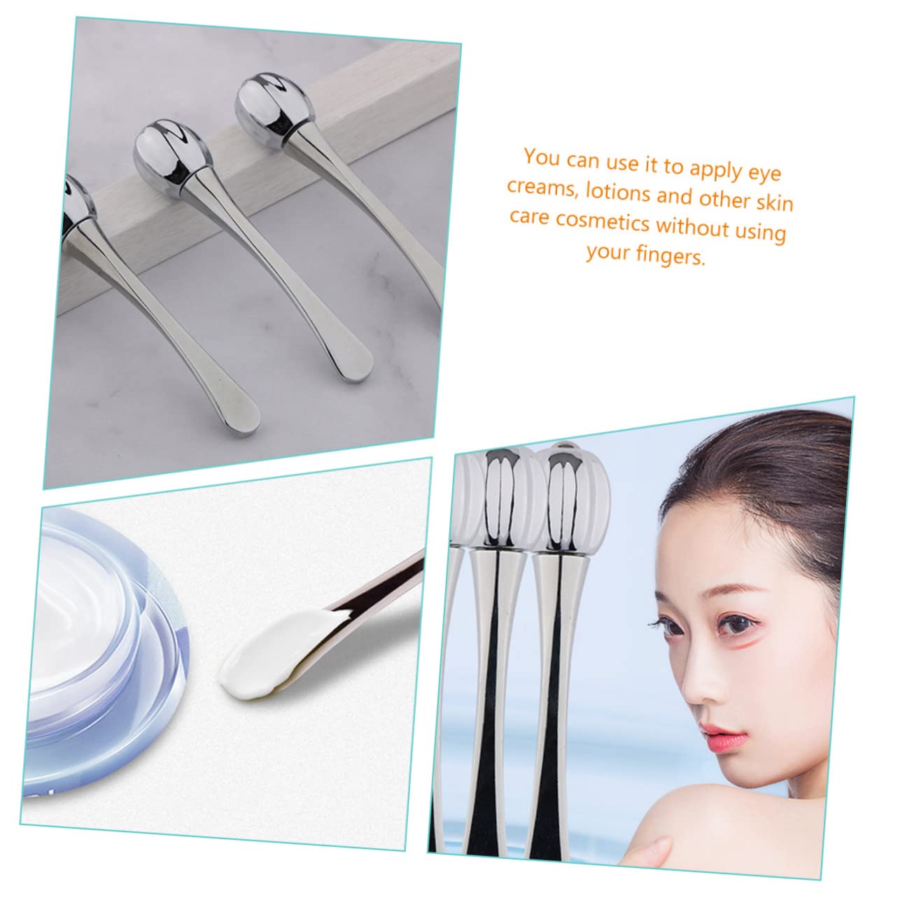 minkissy 3pcs Eye Cream Massage Stick Portable Eye Roller for Puffiness Relief Dark Circles Reduction and Wrinkle Tightening Skincare Tool for Daily Use