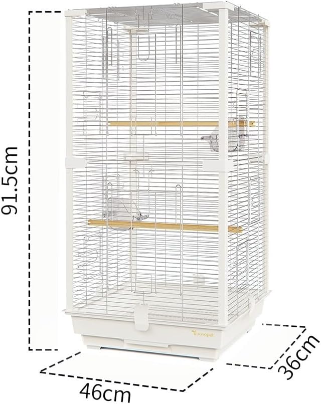Birdcages Luxury Time Capsule Parrot Villa Premium Stainless Steel Metal Birdcage for Stylish Feathered Friends